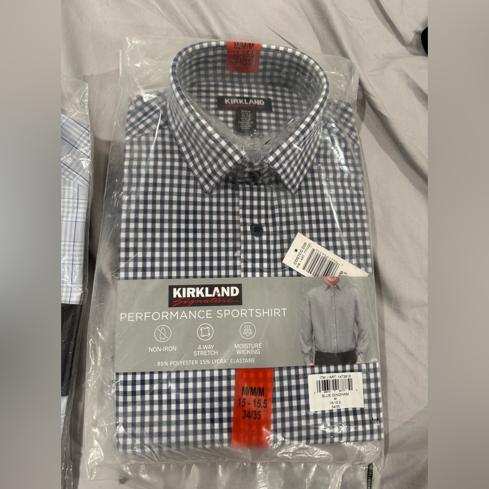 Kirkland Signature THREE dress shirts